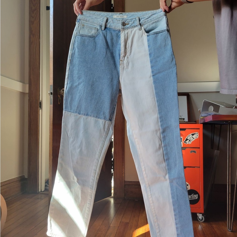 PacSun Patch/Multi-Color Denim Mom Jeans Women’s Size 28